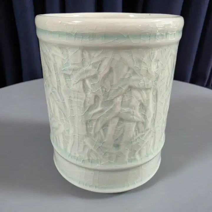 [BUNJANG] Master Ho Bongjang Songmo 1st Generation Intangible Cultural Asset Celadon Porcelain Pencil Holder / 1세대 원로 무형문화재 [호봉장송모] 백자 필통