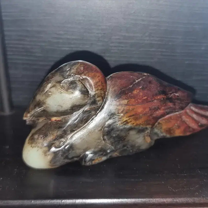 [BUNJANG] Hwajonok Natural Jade Bird Sculpture / 화전옥 새 조각품 천연 옥피를 이용한 새 조각품