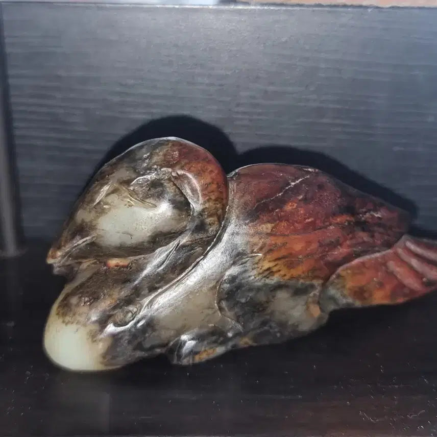 [BUNJANG] Hwajonok Natural Jade Bird Sculpture / 화전옥 새 조각품 천연 옥피를 이용한 새 조각품