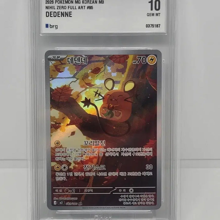 [BUNJANG] Pokemon Card Dedenne brg10 / 포켓몬카드 데덴네 brg10