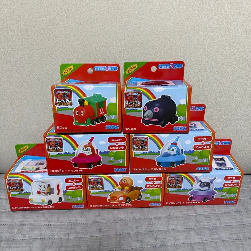 [BUNJANG] Anpanman Museum Mini Car 7 Types Bundle Set / 앙팡맨뮤지엄 호빵맨 미니카 7종 일괄판매