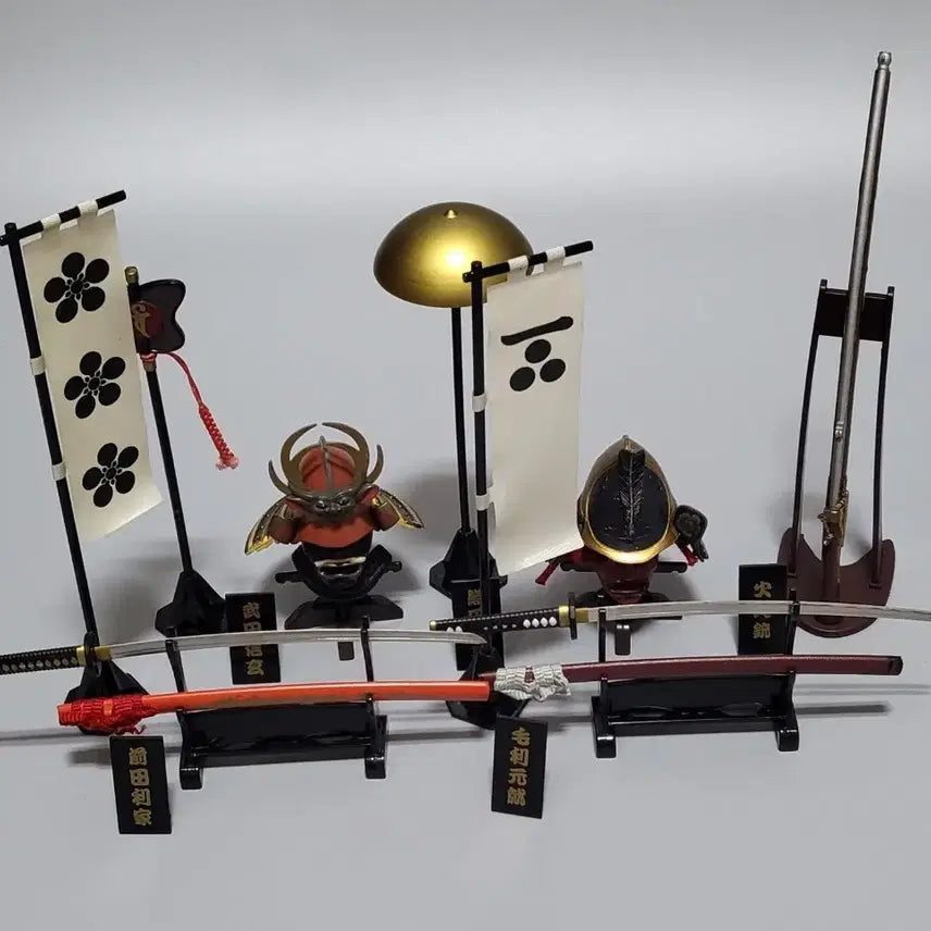 [BUNJANG] Mononofu Gaiden Sengoku Bushou 5-Piece Weapon Miniature Figure Set / (하자) 모노노후 외전 전국무장 5종 일괄 무기 미니어처 피규어
