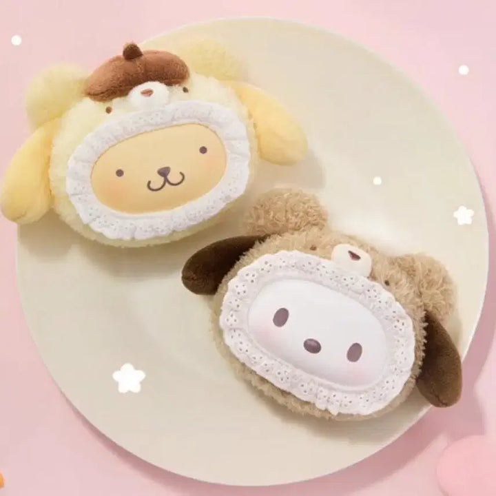 [BUNJANG] Sanrio Pompompurin Fluffy Teddy Bear Plush Keychain / 산리오 플러피 테디베어 인형키링 폼폼푸린