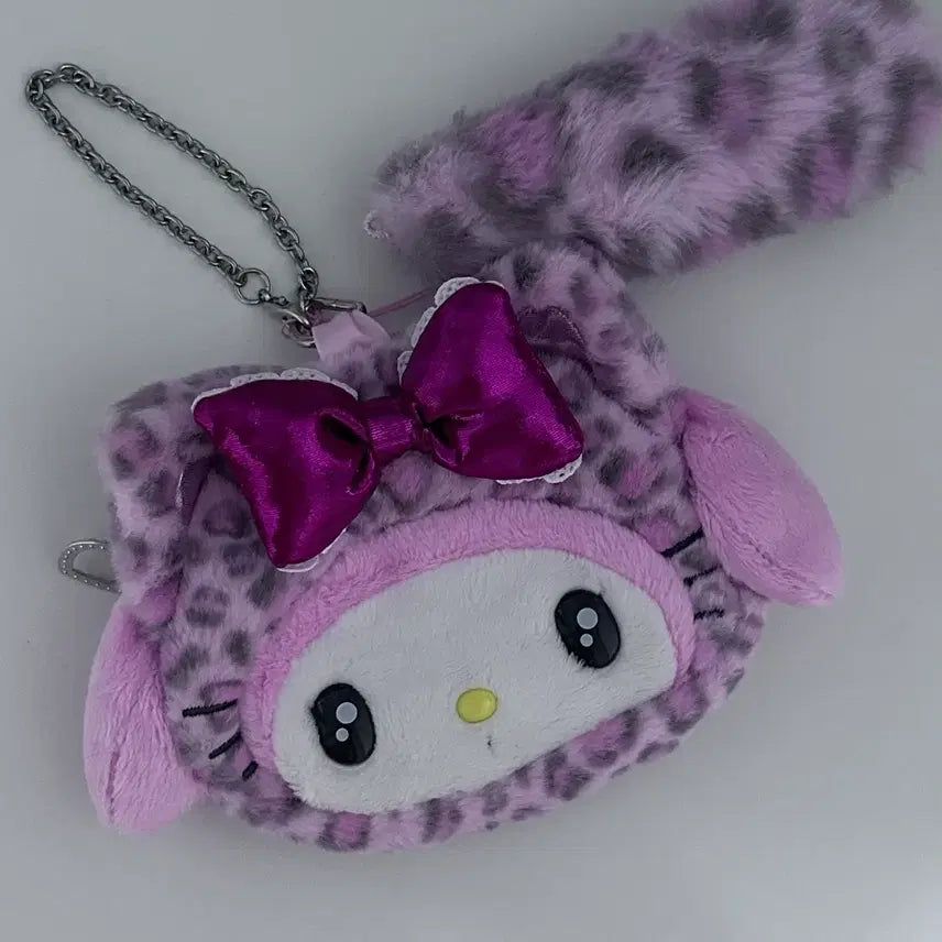 [BUNJANG] Sanrio My Melody Gyaru Cat Tail Keyring + Pouch Bundle Set / 산리오 마멜 마이멜로디 갸루네코 꼬리 키링 + 파우치 일괄