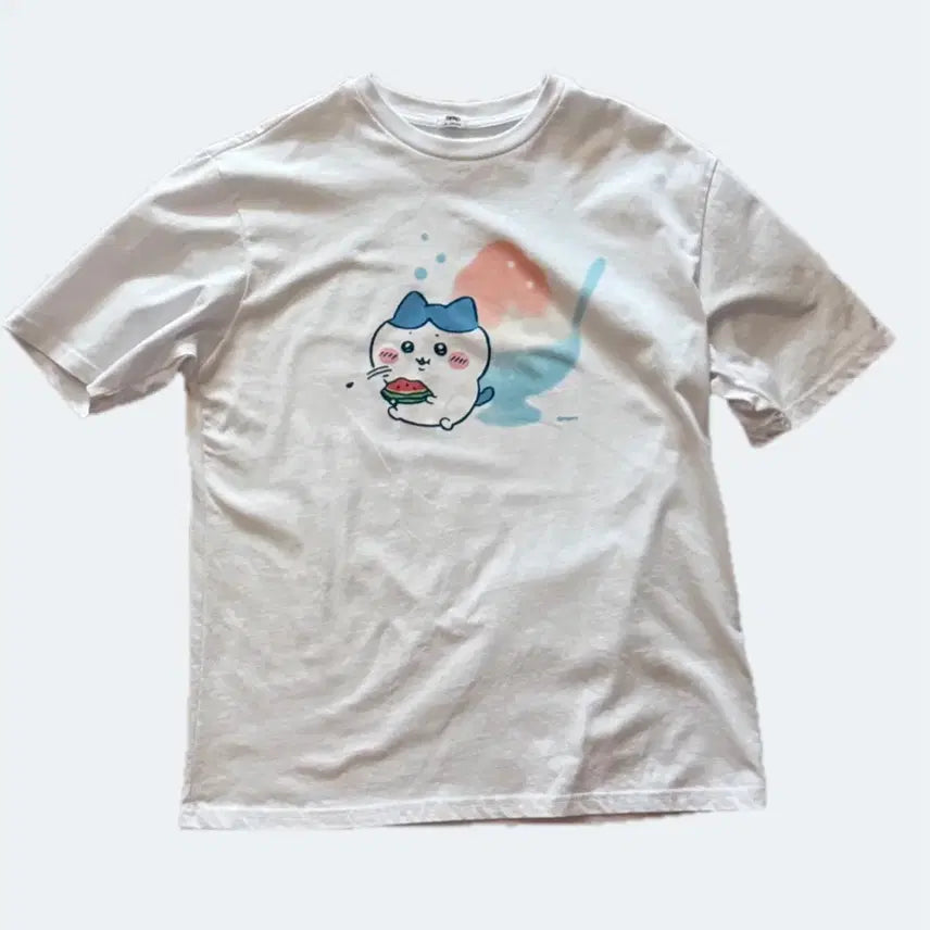 [BUNJANG] SPAO x Chiikawa Hachiware T-Shirt (M) / 스파오 먼작귀 치이카와 하치와레 티셔츠 M