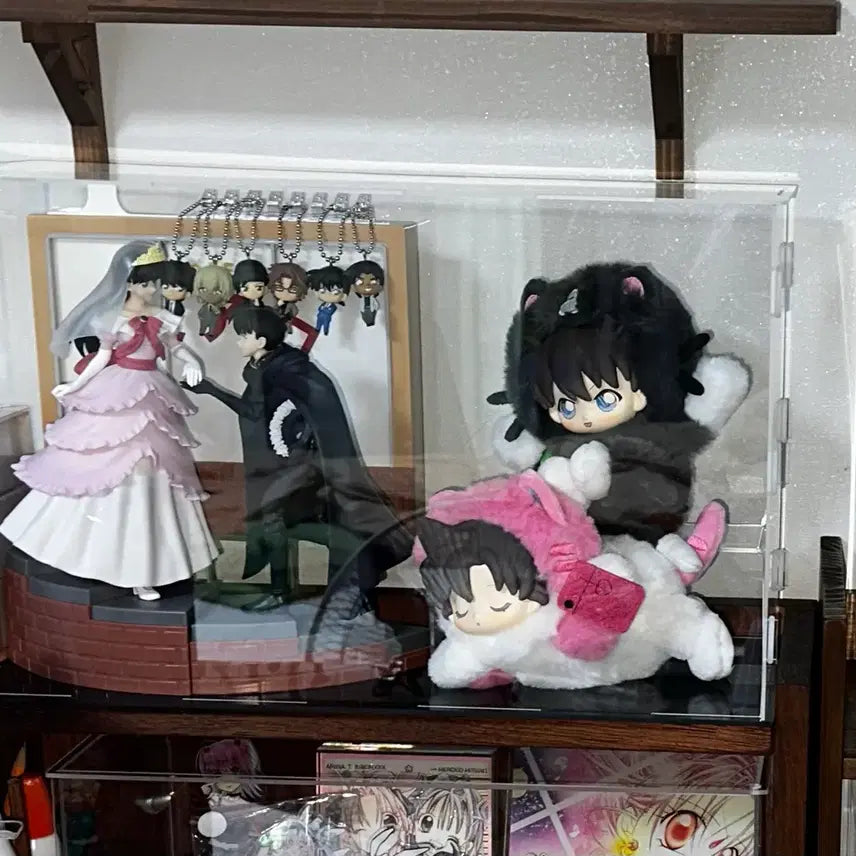 [BUNJANG] Detective Conan Cat Plush Keychain Set - Shinichi &amp; Ran / 명탐정 코난 야옹 인형 키링 남도일 유미란 세트 신이치 란 신란