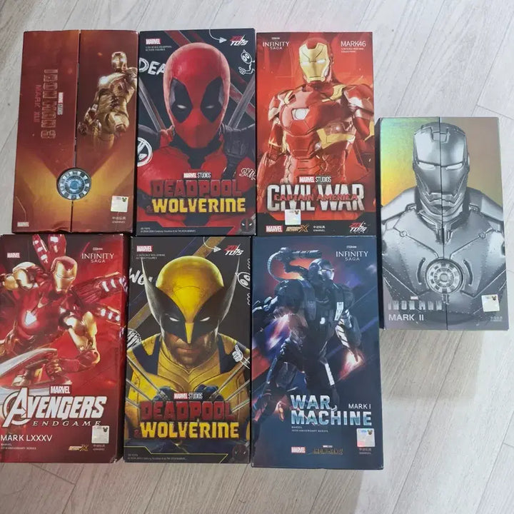 [BUNJANG] ZDTOYS Marvel Figures Bundle Set (7 Figures) / ZDTOYS 마블 피규어 7개 일괄판매합니다(개별x)