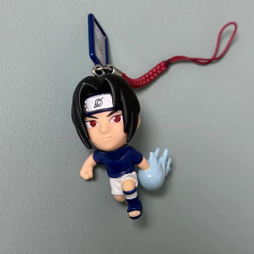 [BUNJANG] Naruto Uchiha Sasuke Sharingan Classic Figure Keychain / 나루토 우치하 사스케 사륜안 고전 피규어 키링