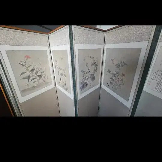 [BUNJANG] 150cm 10-Panel Shin Saimdang Minwha Folding Screen / 46.  150 센치10폭 신사임당민화병풍 영화촬영효과 가치있음
