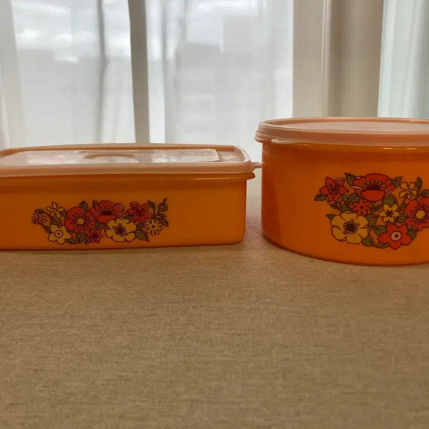 [BUNJANG] Vintage Retro Storage Containers (Set of 2) / 빈티지 레트로 수납통
