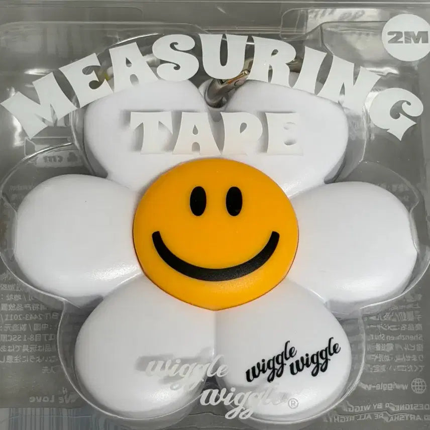 [BUNJANG] Wiggle Wiggle Portable Double-Sided Mini Tape Measure / 위글위글 휴대용 곰돌이 꽃 양면 미니 줄자