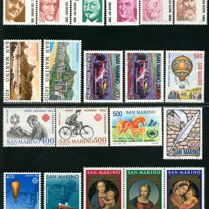 [BUNJANG] San Marino 1983 Commemorative Stamps (20 Types) / [BKstamp외국우표] 산마리노 1983년발행 기념우표 20종 전종