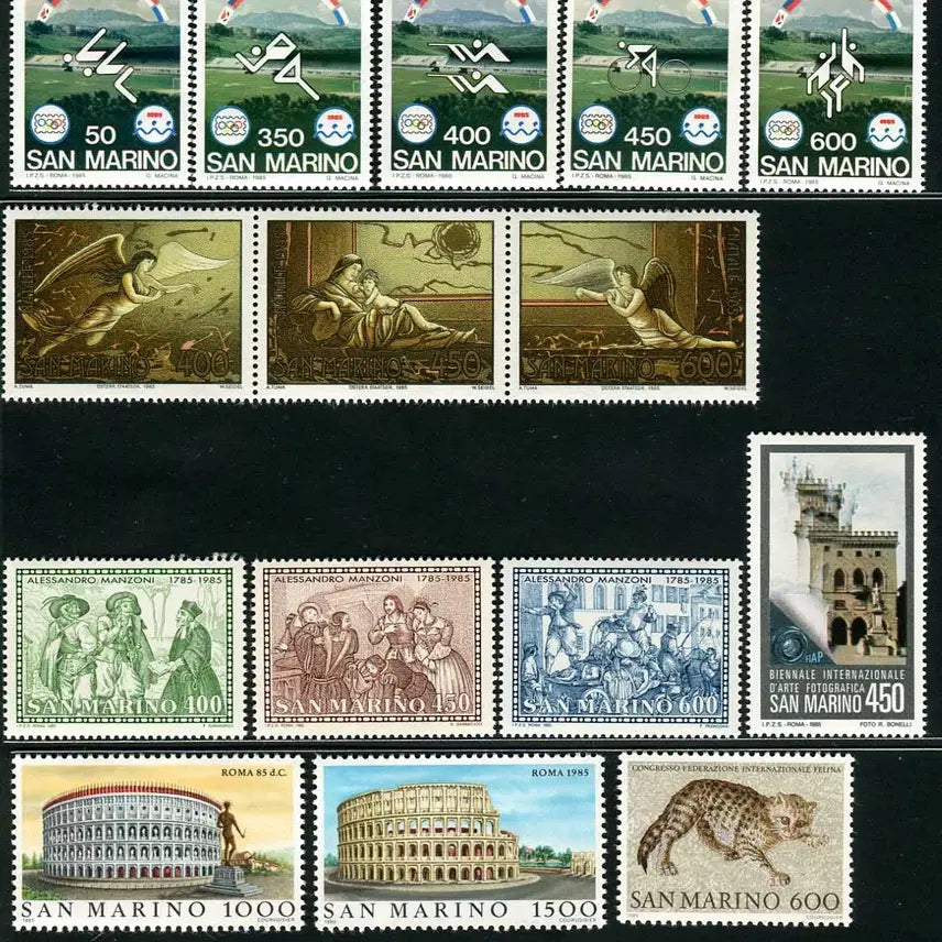 [BUNJANG] San Marino 1985 Commemorative Stamps (22-종 Full Set) / [BKstamp외국우표] 산마리노 1985년발행 기념우표 22종 전종