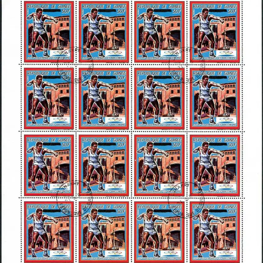 [BUNJANG] Guinea Barcelona Olympics 6종 Complete Sheet (Used 1992) / [BKstamp외국우표] 기니 바로셀로나올림픽 6종완 전지(1992년 사용제)