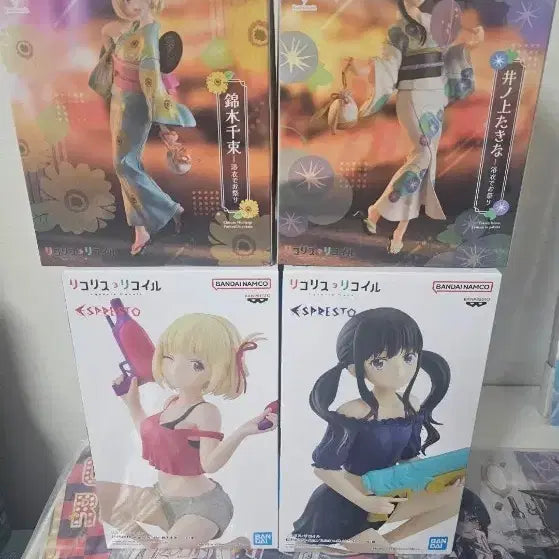 [BUNJANG] Lycoris Recoil 4 Character Figure Set / 리코리스 리코일 피규어 4종