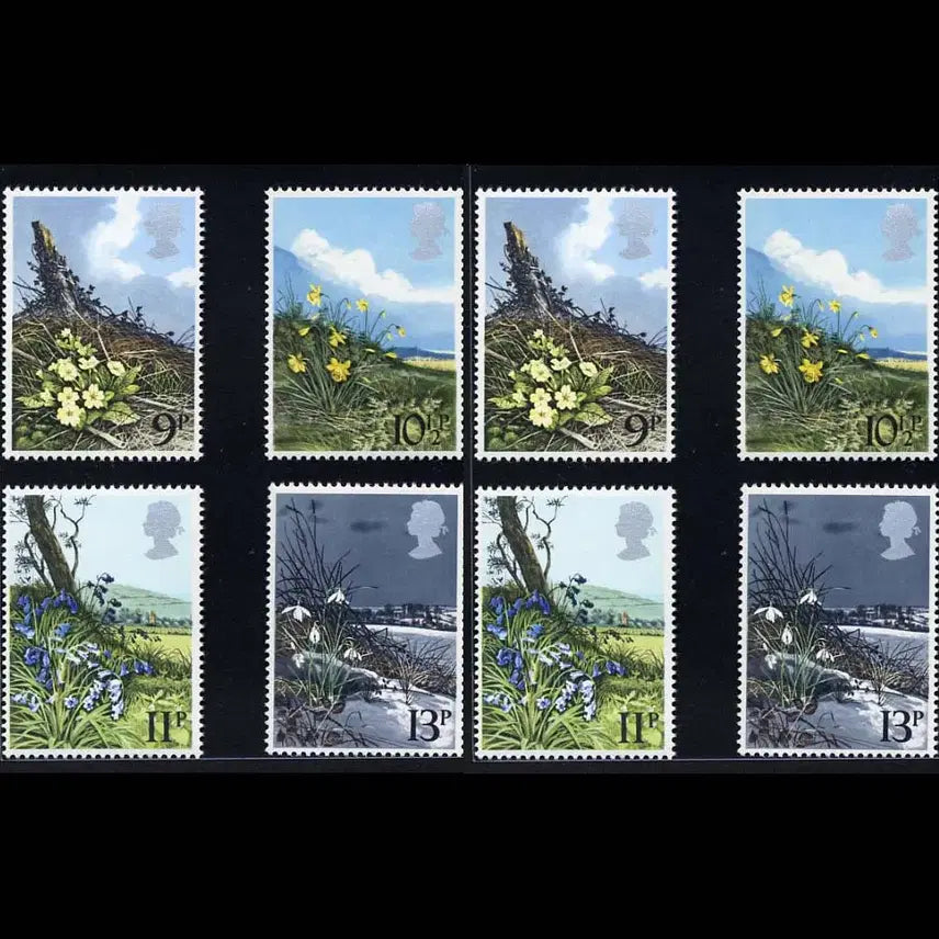 [BUNJANG] BKstamp British Wildflower Stamp Set (1979) / [BKstamp외국우표] 영국 야생화 꽃 4종완 2세트(1979년)