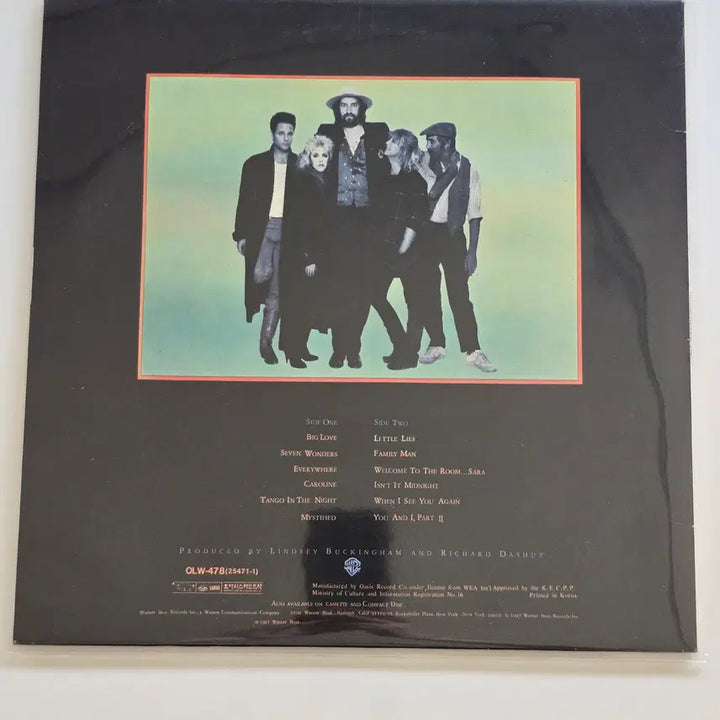 [BUNJANG] Fleetwood Mac Tango in the Night LP / Fleetwood Mac 플리트우드 맥 LP / Tango in the Night 선공개 /EX잔기스/가사지