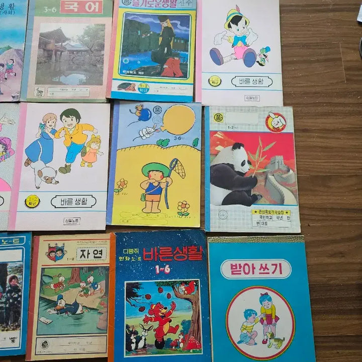 [BUNJANG] Vintage Korean Elementary School Notebooks Bundle Set / 추억의 근대사 국민학교 노트 사용제 미사용 일괄