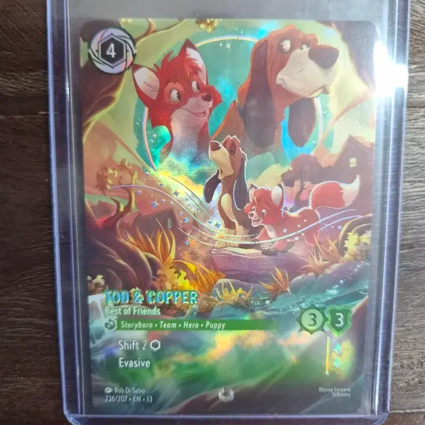[BUNJANG] Disney Lorcana Enchanted Todd &amp; Copper Rare Card / 디즈니 로카나 인챈티드 토드엔코퍼 판매합니다.