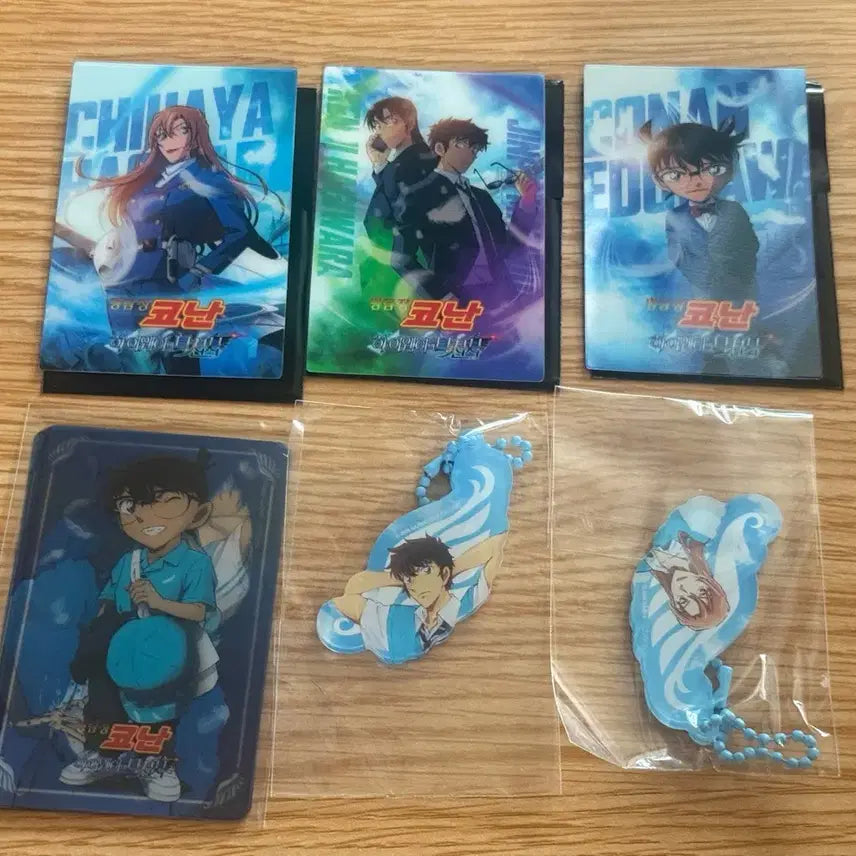 [BUNJANG] Detective Conan Lenticular, Photocard, and Keychain Bundle (Heiji &amp; Kazuha) / 명탐정 코난 렌티큘러 + 포토카드 + 키링일괄 치하야 헤이지