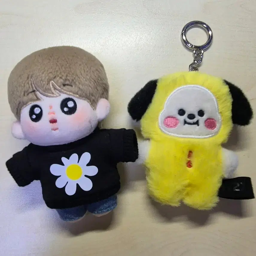 [BUNJANG] BT21 Chimmy Flat Fur Keychain Pouch Set / 모옹찜 bt21 플랫퍼 치미 키링 판매 양도합니다
