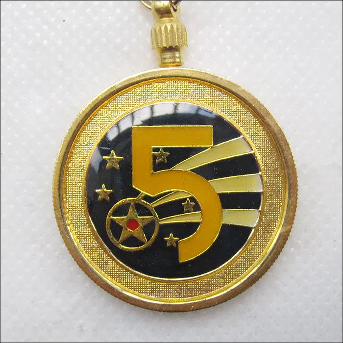 [BUNJANG] 5th Air Force Keyring - 51st Fighter Wing Commemorative / 오산 51전투비행단 증정 미육군 제5항공대(5th Air Force) 키링 (k252)