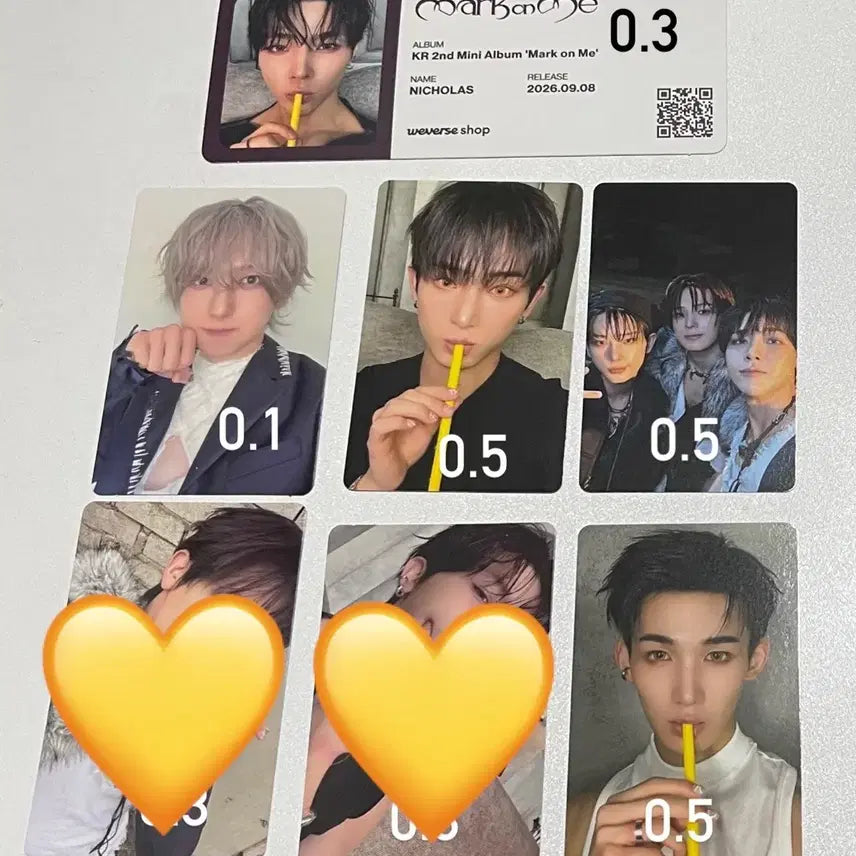 [BUNJANG] &amp;team Mark photocard / 앤팀 &amp;team 마크온미 특전포카 앨범포카양도