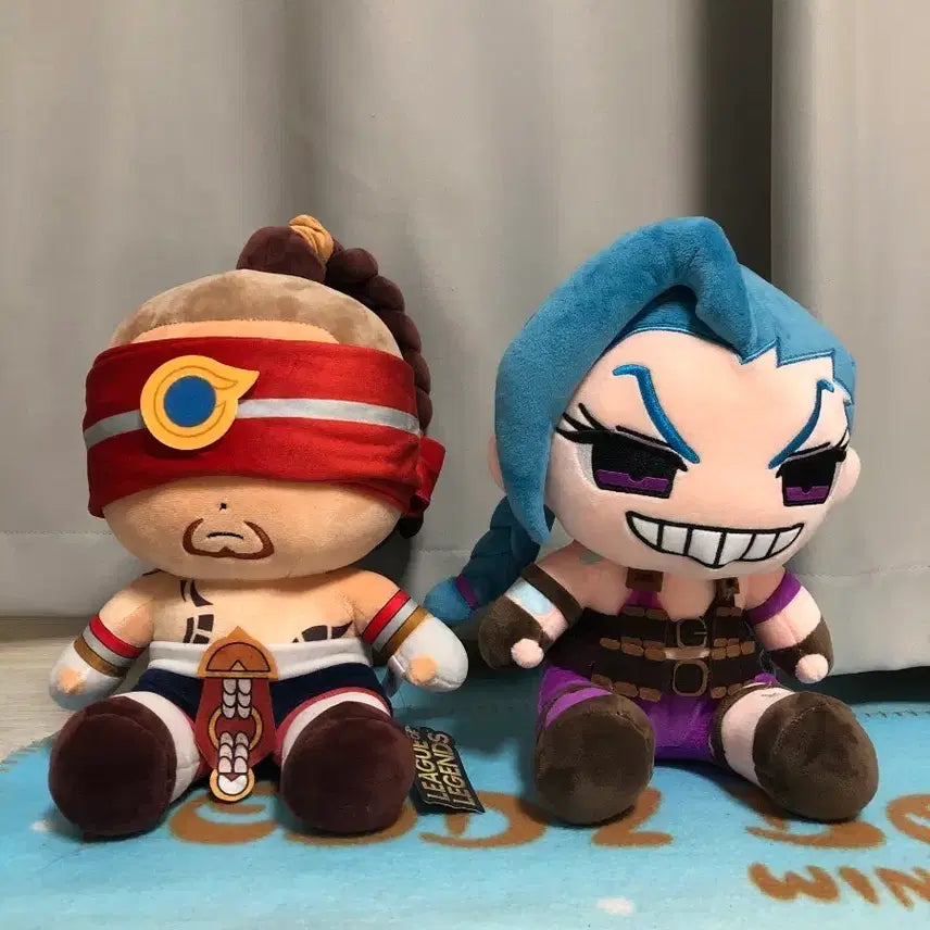 [BUNJANG] League of Legends Jinx &amp; Lee Sin Doll Bundle Set / 리그 오브 레전드 징크스 리 신 인형 일괄 세트로 판매합니다
