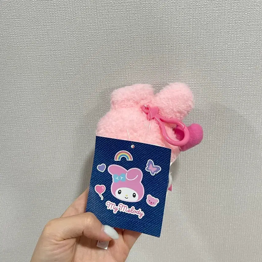 [BUNJANG] Sanrio My Melody Denim Patch Mascot Doll Keychain / 산리오 마이멜로디 데님 패치 마스코트 인형 키링