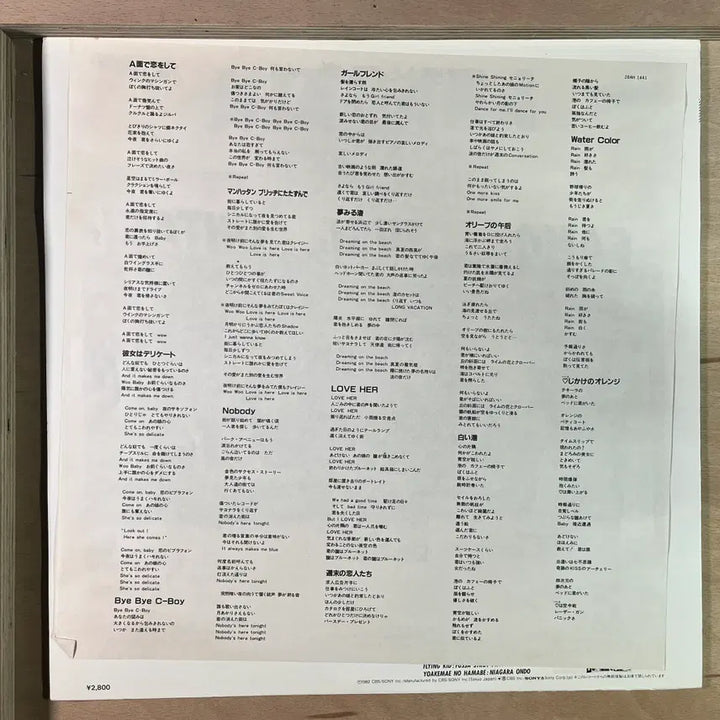 [BUNJANG] Niagara Triangle Niagara Triangle Vol.2 1982 Japanese First Press LP / Niagara Triangle Vol.2 일본 초반 1982년 LP
