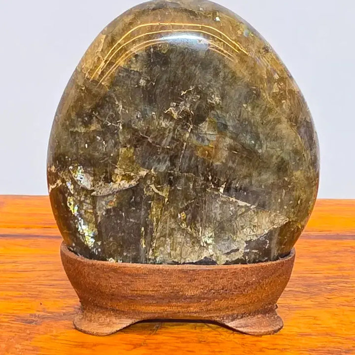 [BUNJANG] Labradorite Mineral Stone with Stand / 26091021 좋은 기운을 내뿜는 컬러가 영롱한 레브라도라이트 광물 수석 팝니다