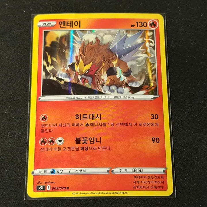 [BUNJANG] Pokemon Card Holo Entei / 포켓몬 카드 홀로 앤테이