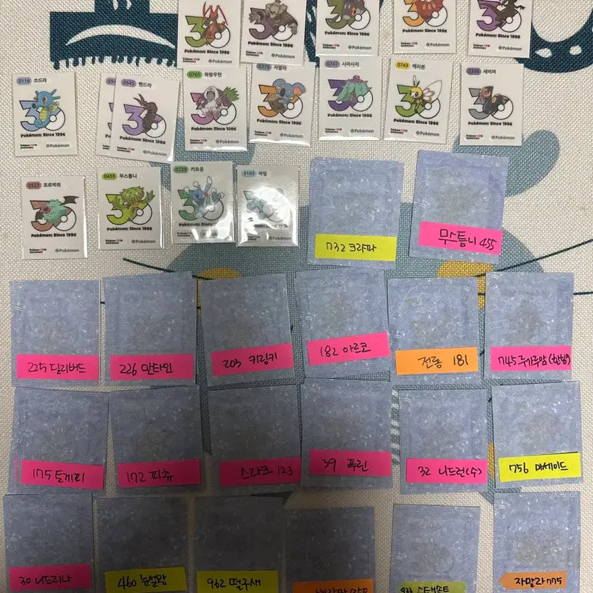 [BUNJANG] Pokemon 30th Anniversary Logo Sticker Sheet / 시즌6 포켓몬띠부씰 30주년 로고