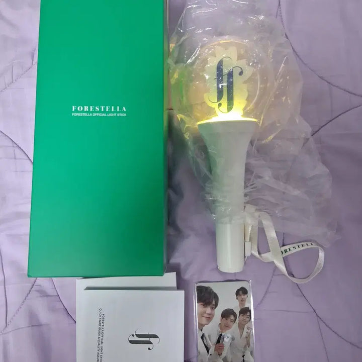 [BUNJANG] Forestella Official Lightstick Full Set Photocard / 포레스텔라 공식 응원봉 풀구성 포카 박스 설명서 정상작동