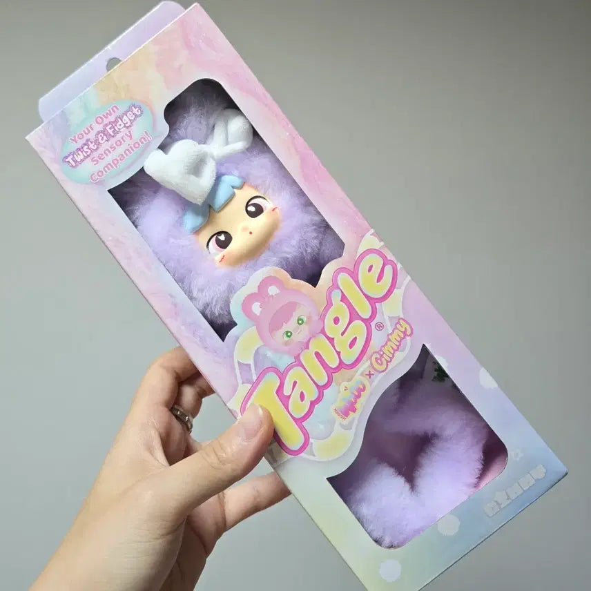 [BUNJANG] Tangle Fidget Toy HiddenWoo Collaboration Plush Keychain / 정품 탱글 피젯토이 히든우 씨미 플러시 새것 타로버니