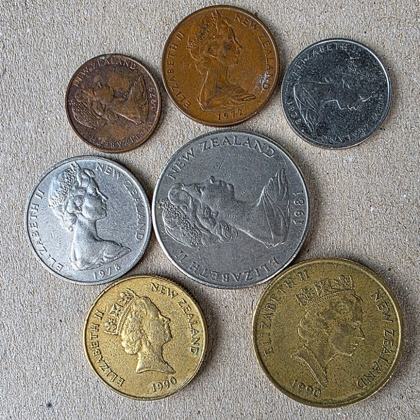 [BUNJANG] New Zealand Coin Collection Bundle (7 Coins) / 뉴질랜드 주화 7개 꾸러미