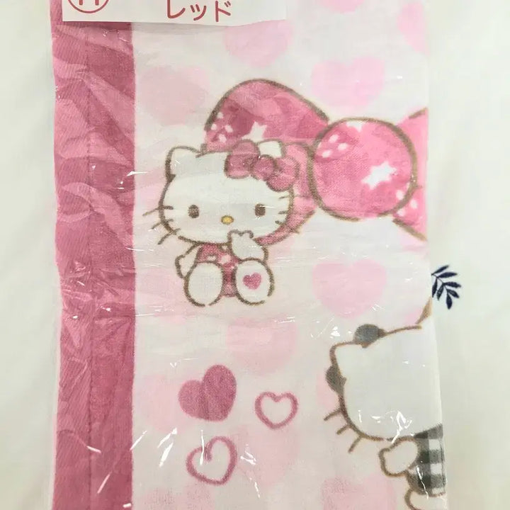 [BUNJANG] Hello Kitty Face Towel Red / 헬로키티 페이스 타월 레드