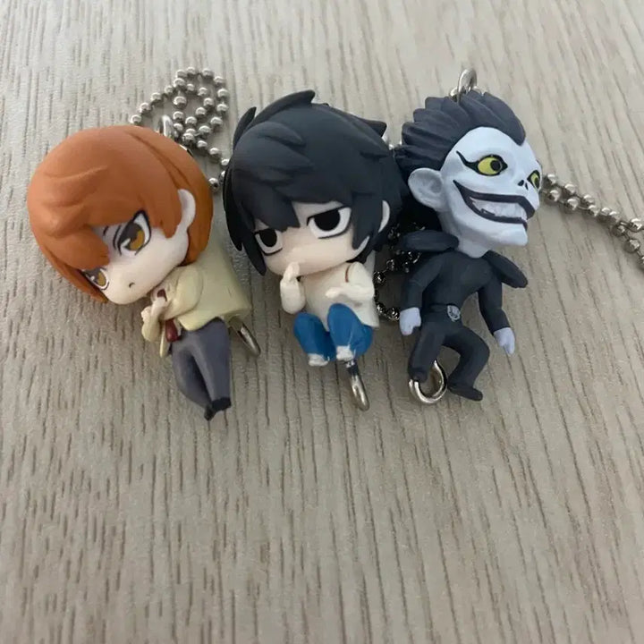 [BUNJANG] Death Note Dog Tag Keychain Set - Light, L, Ryuk / 데스노트 대롱 가챠 키링 군번줄 엘 라이토 류크