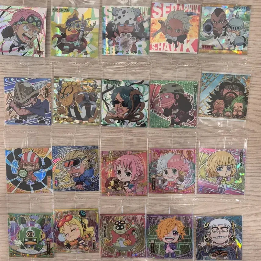 [BUNJANG] One Piece Wafer Seal Stickers GR, SR Bundle Set / 원피스 웨하스씰 스티커 GR,SR 일괄판매