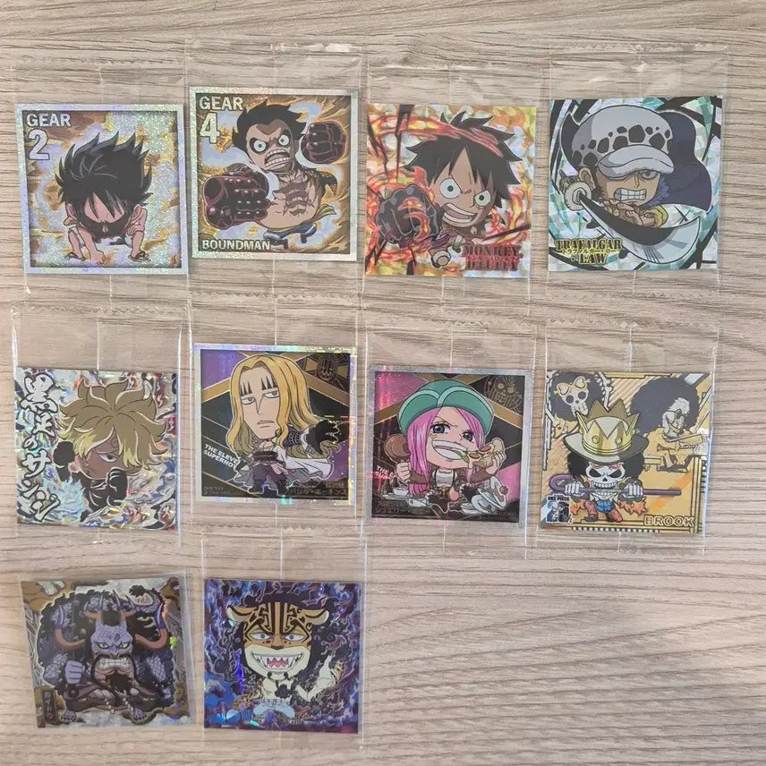 [BUNJANG] One Piece Wafer Seal Sticker Set (10 Sheets) / 원피스 웨하스씰 스티커 10장 세트