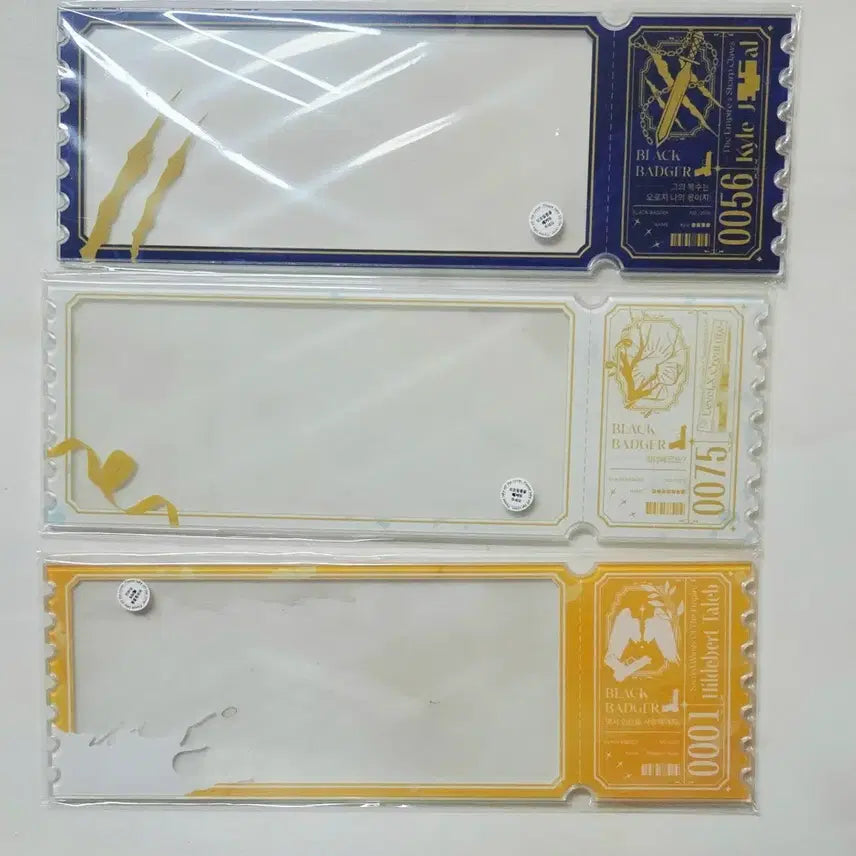 [BUNJANG] Black Badger Geumanjo Acrylic Ticket Set (3 Types) / 블랙배저 금안조 아크릴티켓 3종
