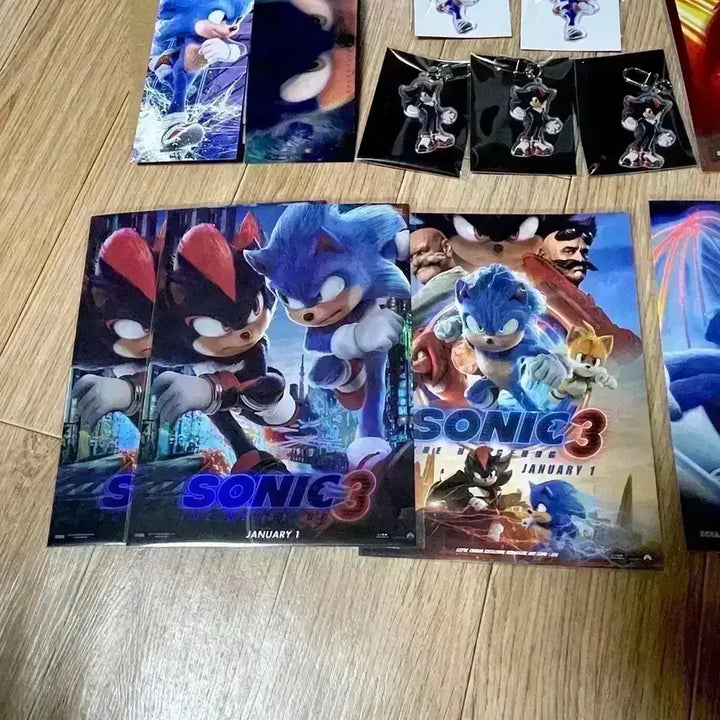 [BUNJANG] Sonic the Hedgehog 3 Shadow Keyring, Sonic 2 Art Card, Lenticular Card / 수퍼소닉3 TTT 섀도우 키링 슈퍼소닉2 아트카드 렌티큘러 소닉 쉐도우