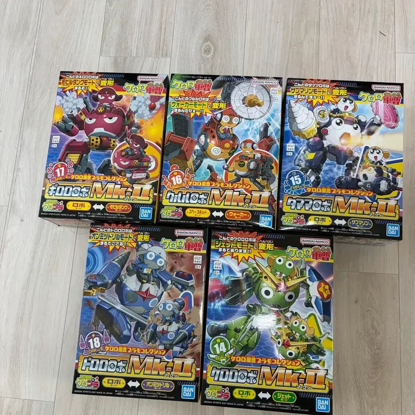 [BUNJANG] Bandai Sergeant Frog Keroro Gundam Plastic Model MK2 5-Set Bundle / 반다이 개구리중사 케로로 건담 프라모델 MK2 (마크2) 5 종 1세트