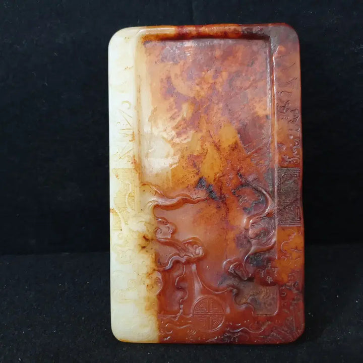 [BUNJANG] Imperial Hwajonok Square Inkstone / (수원만물)황실용 화전옥 사각벼루