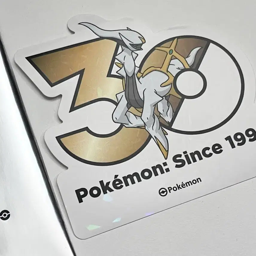 [BUNJANG] Pokemon 30th Anniversary Logo Sticker Arceus + Random 10 Sheets / 포켓몬) 30주년 기념 로고 스티커  아르세우스 + 랜덤 10장