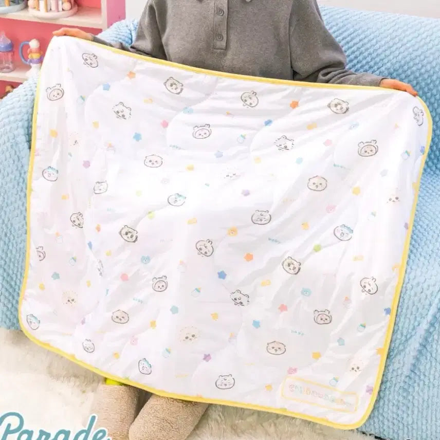 [BUNJANG] Chiikawa Baby Cooling Blanket (Yellow) / 치이카와 베이비 냉감 블랭킷(옐로우)