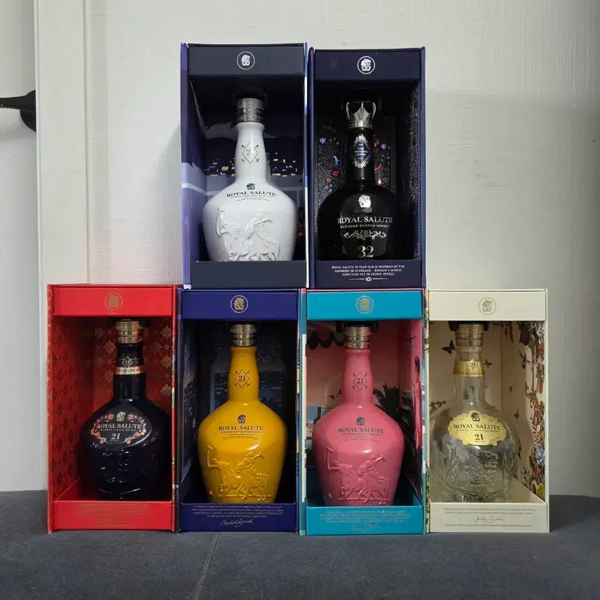 [BUNJANG] Royal Salute 21 Year Old Whiskey Collection Empty Bottles Bundle / 로얄살루트 컬렉션 위스키 공병 일괄