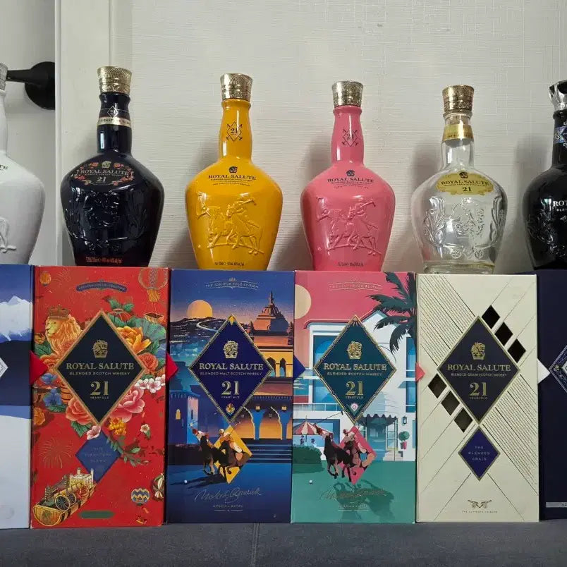 [BUNJANG] Royal Salute 21 Year Old Whiskey Collection Empty Bottles Bundle / 로얄살루트 컬렉션 위스키 공병 일괄
