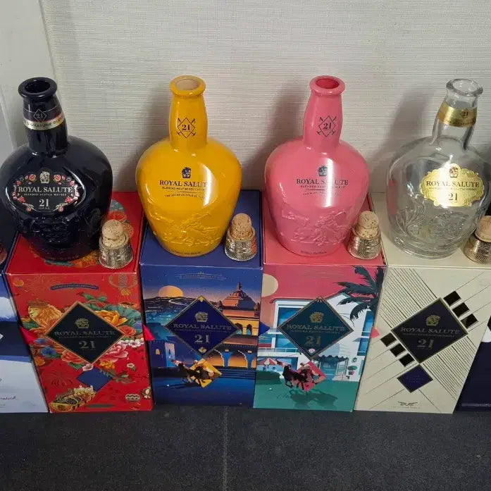 [BUNJANG] Royal Salute 21 Year Old Whiskey Collection Empty Bottles Bundle / 로얄살루트 컬렉션 위스키 공병 일괄