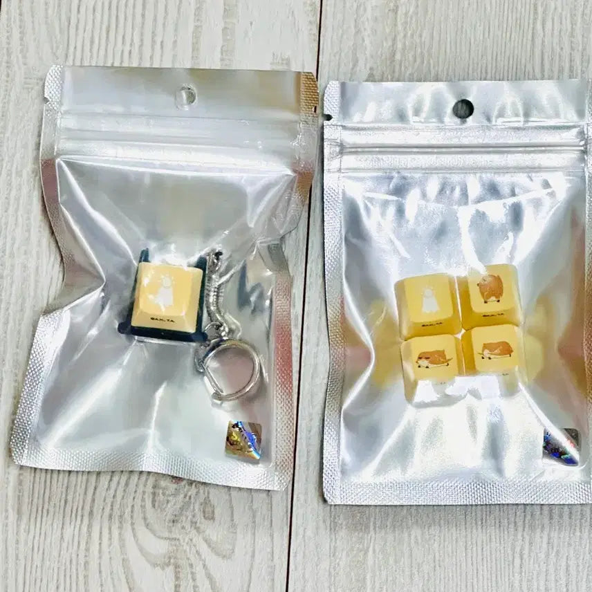 [BUNJANG] Odd Studio Digimon Adventure Patamon &amp; Takeru Yamato Keychain &amp; Keycap Set / 디지몬 어드벤처 오드스튜디오 키캡+키캡 키링 세트 파닥몬 리키 희망
